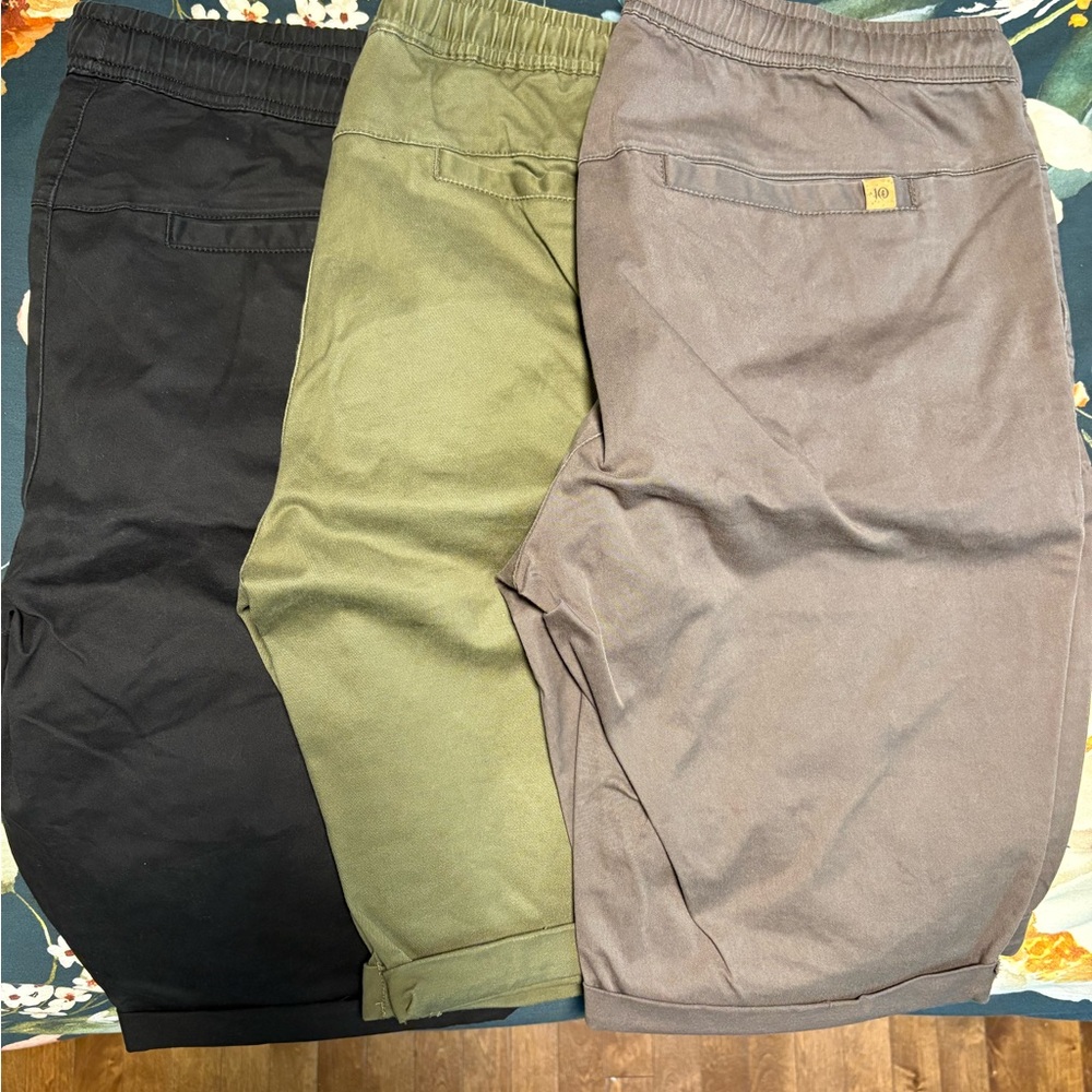 tentree Women's Pants - Black, Olive, and Taupe - Bermudas